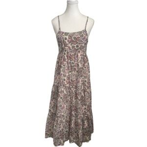 Patrons of Peace Paisley Midi Dress - Pink and Cream